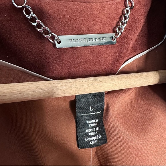 WHBM Brown Lightweight Suede Open Cascade Lapel Jacket Size Large NWOT - Picture 12 of 14